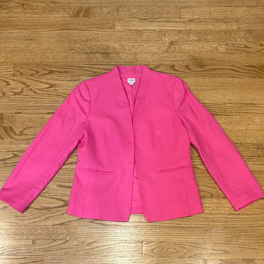 J. Crew Bright Fuchsia Open-Front Women's Blazer